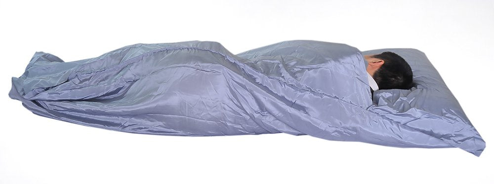 Marycrafts 100% Pure Mulberry Silk Single Sleeping Bag Liner Travel Sheet 83''X33'' Silver
