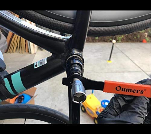 Oumers Bike Crank Extractor And Bottom Bracket Remover With 16Mm Spanner Wrench, Bicycle Crank Removal Tool Crank Puller Tool-Bi