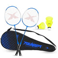 Jaspo Thunder Badminton Kit,Badminton Set Of Metal Alloy Rackets (Set Of 2) With Full Cover Bag, 3 Pcs Plastic Shuttlecocks, Ide