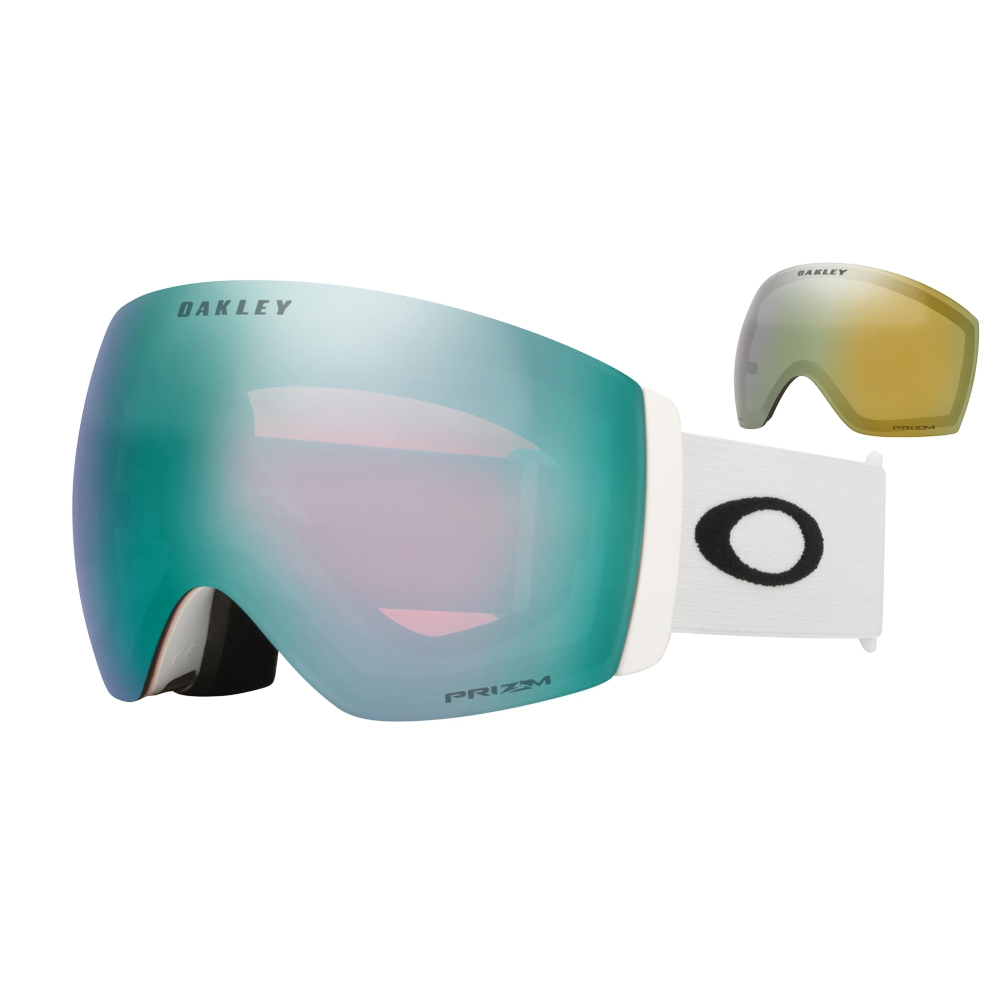 Oakley Flight Deck Pro L Matte White/Prizm Sapphire & Prizm Sage Go