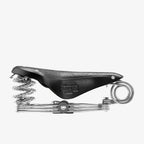 Brooks Saddles B33 Bicycle Saddle With Clamp (Chrome Rails, Black)