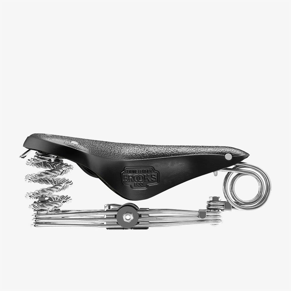 Brooks Saddles B33 Bicycle Saddle With Clamp (Chrome Rails, Black)