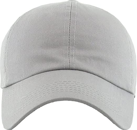 Missby Unisex Men & Women Cotton Baseball Cap (Free Size) (Grey)