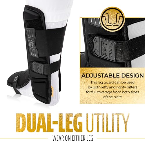 Franklin Sports Baseball + Softball Leg Guard - Prt Series Youth Shin + Foot Shield For Batting - Protective Leg + Ankle Guard W