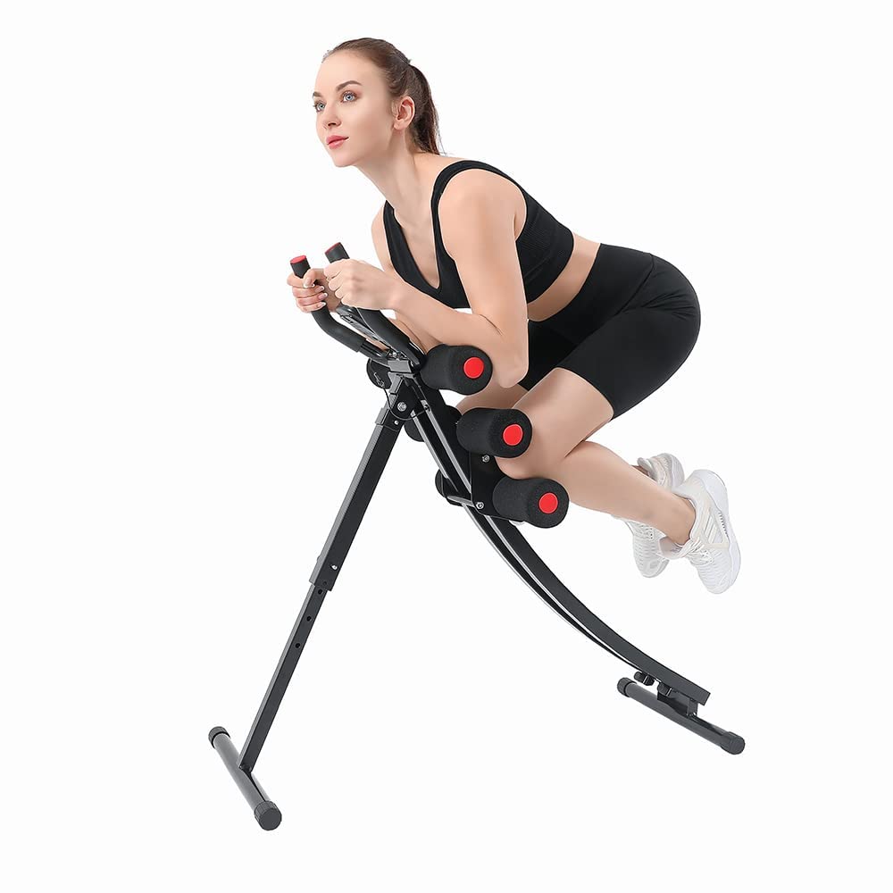 Fitlaya Fitness Core & Abdominal Trainers Ab Workout Machine Home Gym Strength Training Ab Cruncher Foldable Fitness Equipment (