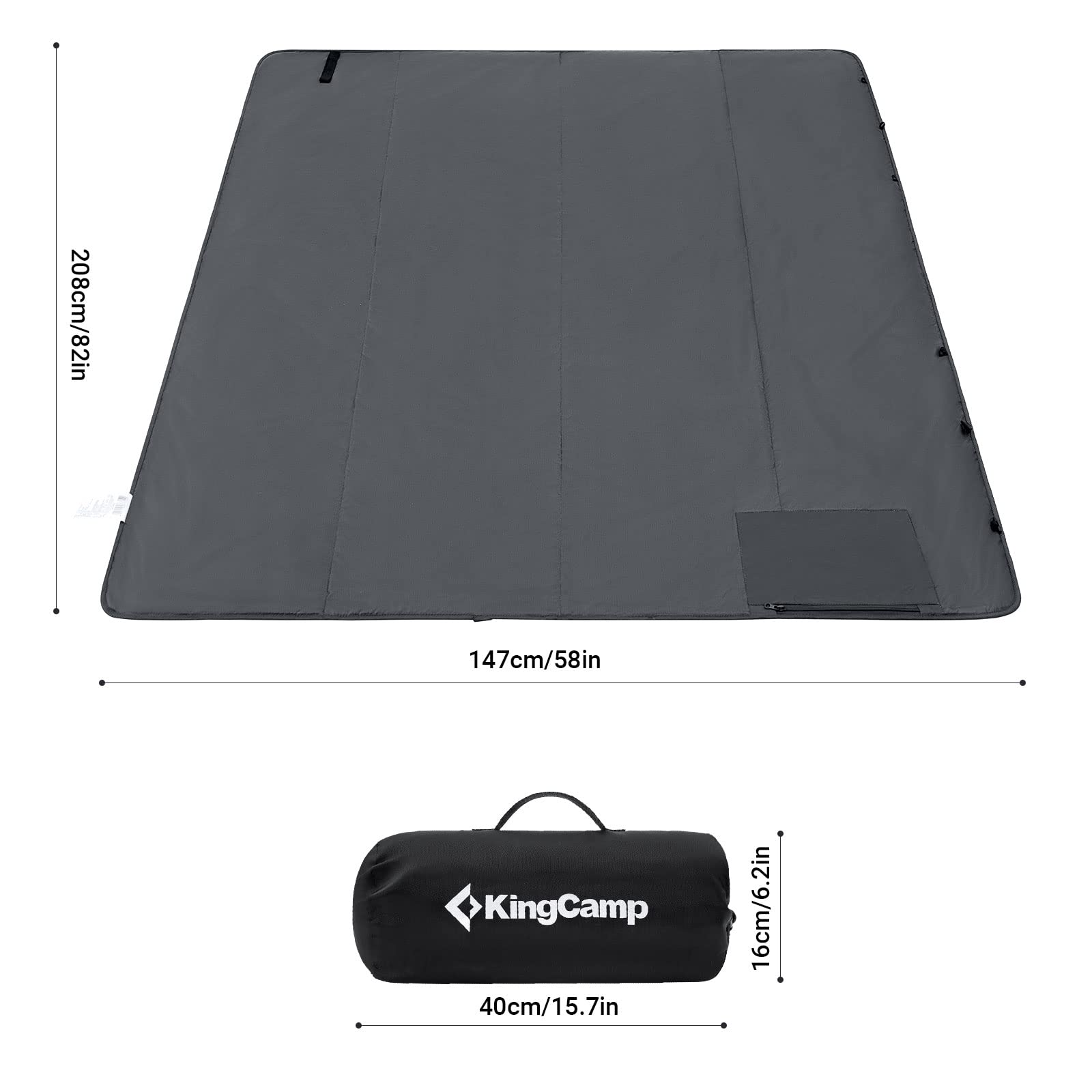 Kingcamp Outdoor Blanket Waterproof Stadium Blanket Beach Blanket Sandproof Cold Weather Camping Insulated Blanket For Outdoor P