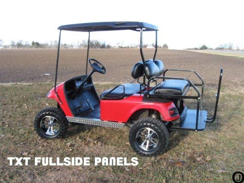 Ezgo Txt Golf Cart Polished Aluminum Diamond Plate Rocker Panel Set