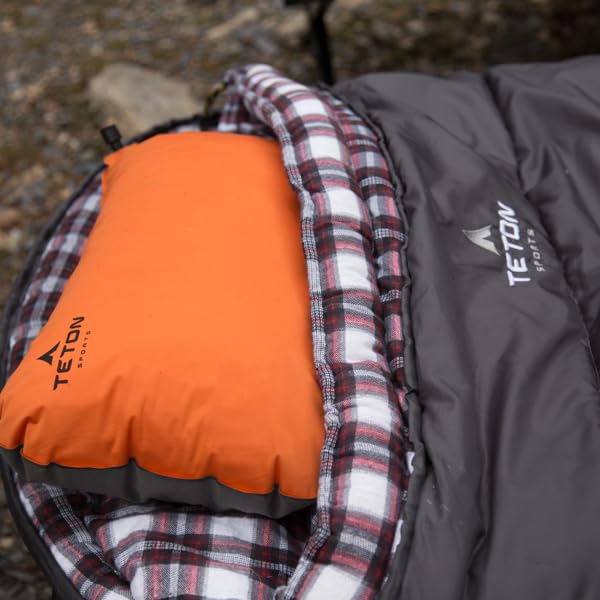 Teton Sports Fahrenheit Xxl +20F Sleeping Bag; Teton Sleeping Bag Great For Cold Weather Camping; Lightweight Sleeping Bag; Hiki
