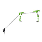 Bike Hanger Set - Set Of 2 Overhead Pulley System Bike Hangers For Garage With 100Lb Capacity For Bicycles By Rad Sportz