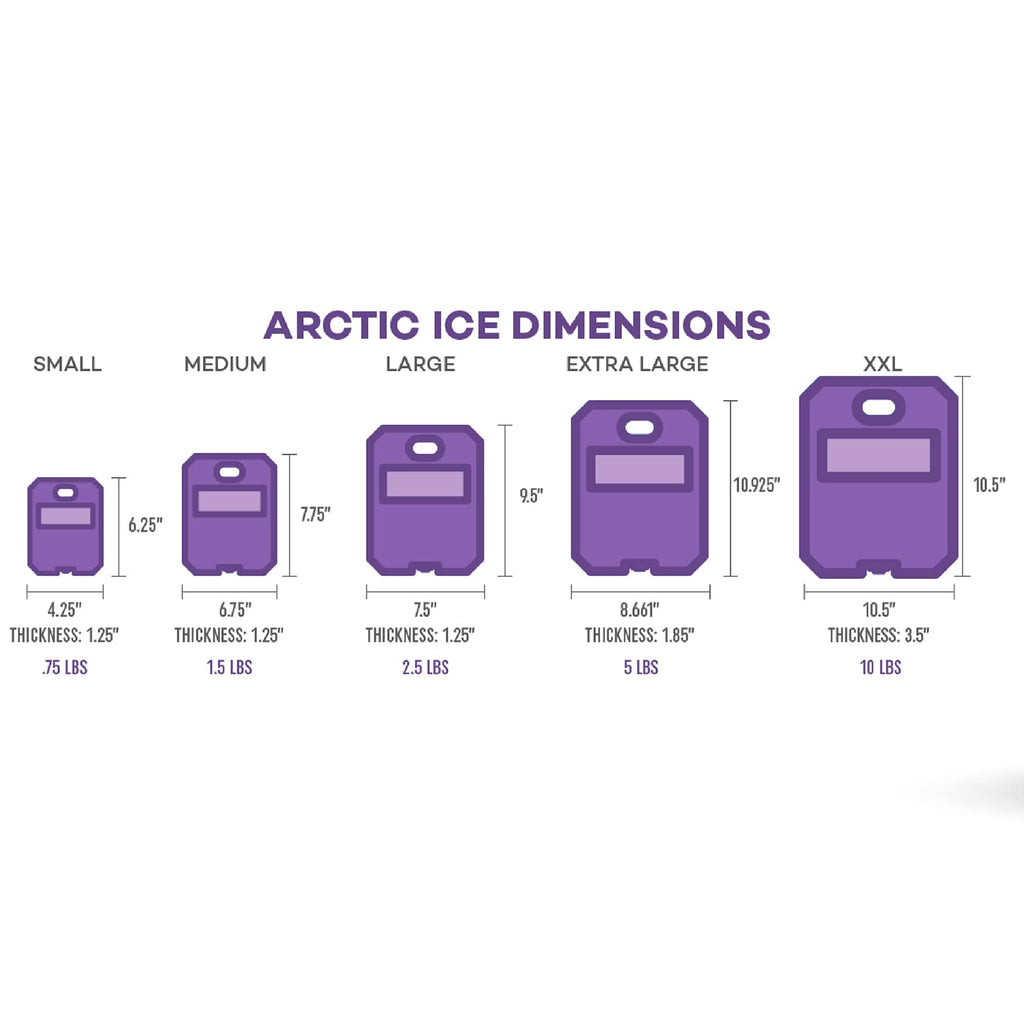 Arctic Ice Tundra Series, Long Lasting Reusable Ice Pack, Purple, Xx-Large, 10 Lb