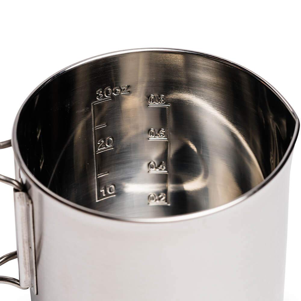 Solo Stove Solo Pot 900 - Lightweight Stainless Steel Backpacking Pot | Boil Water Quickly | Volume Markings And Pour Spout
