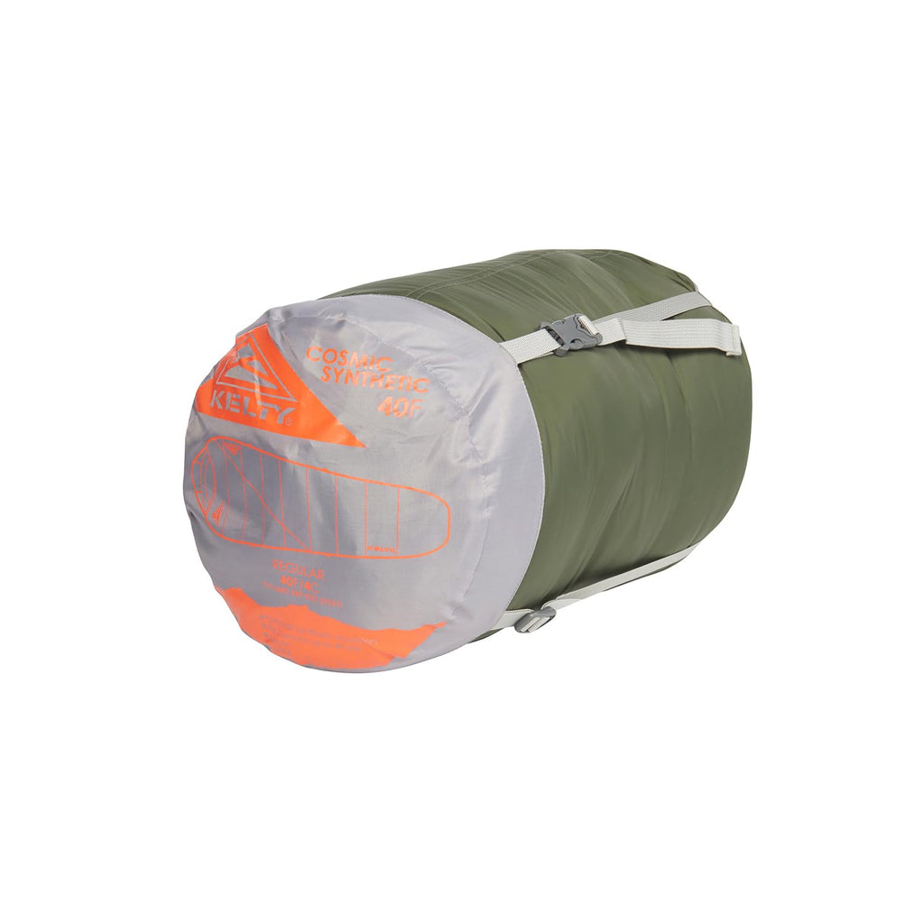 Kelty Cosmic Synthetic Fill 40 Degree Backpacking Sleeping Bag With Compression Straps, Compact And Lightweight, 2022 (Regular)