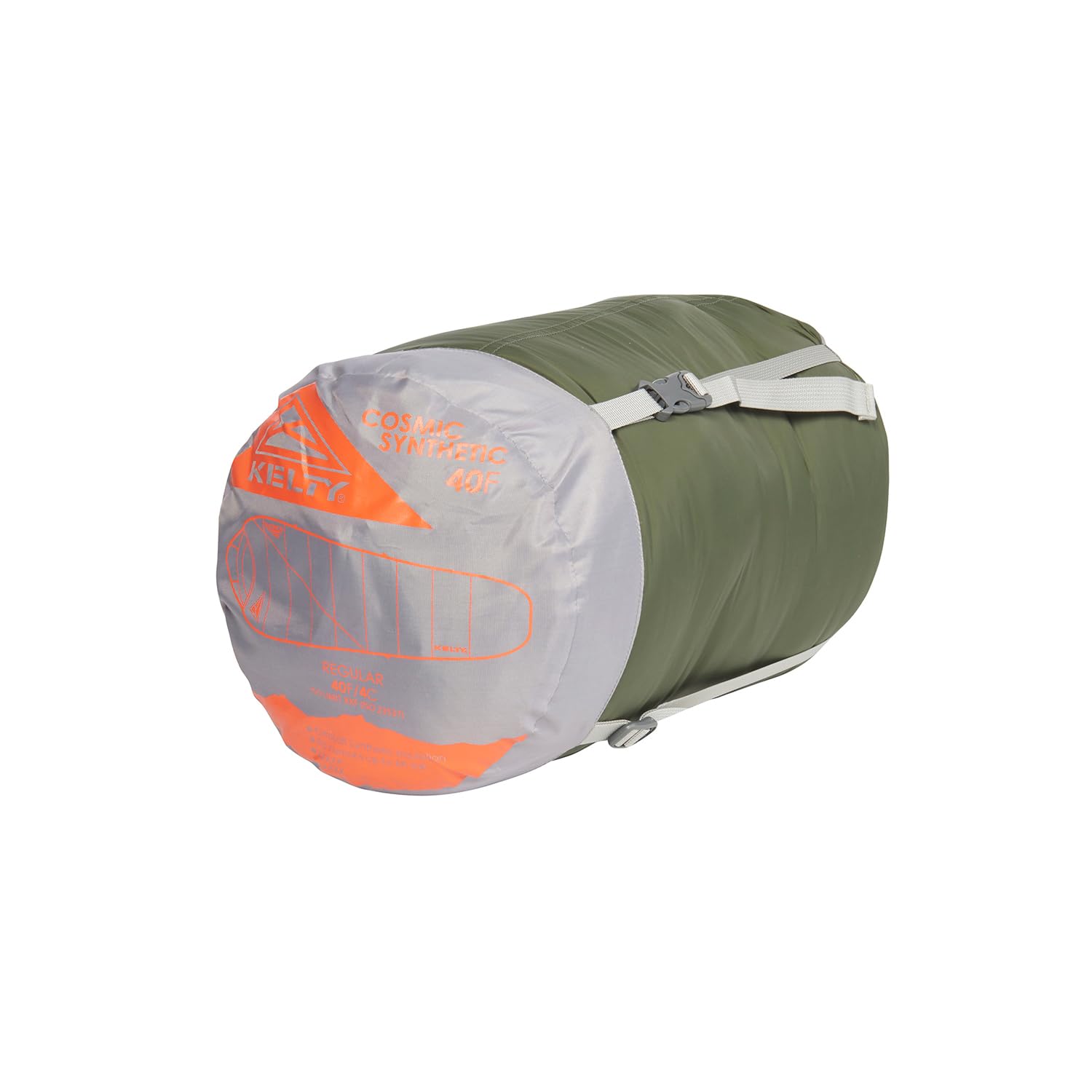 Kelty Cosmic Synthetic Fill 40 Degree Backpacking Sleeping Bag With Compression Straps, Compact And Lightweight, 2022 (Regular)