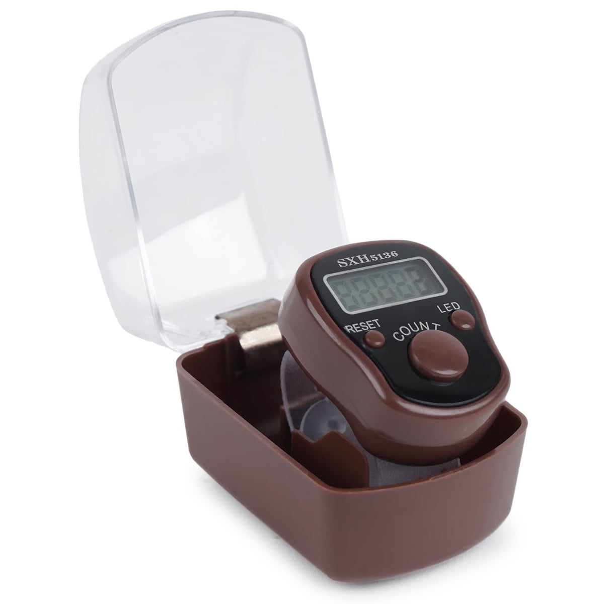 Aim Emporium Manual Digital Hand Tally Counter/Finger Counter with Led Light Color Brown