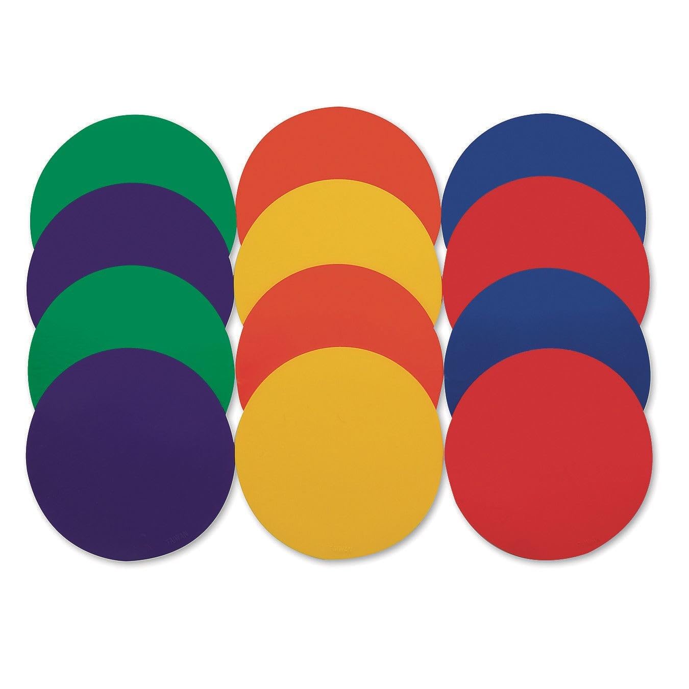 S&S Worldwide Spectrum 5'', Anti-Skid, Soft Round Vinyl Spot Markers For Pe/Gym Classes, Class Room Activities And Games, Assort