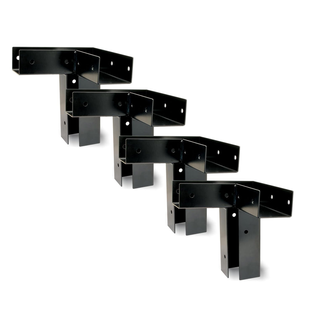 Hme 11-Gauge Powder-Coated Steel Durable Ground Blind Platform Bracket 4 Pack - For Use With 4X4 Wooden Beams (Not Included)