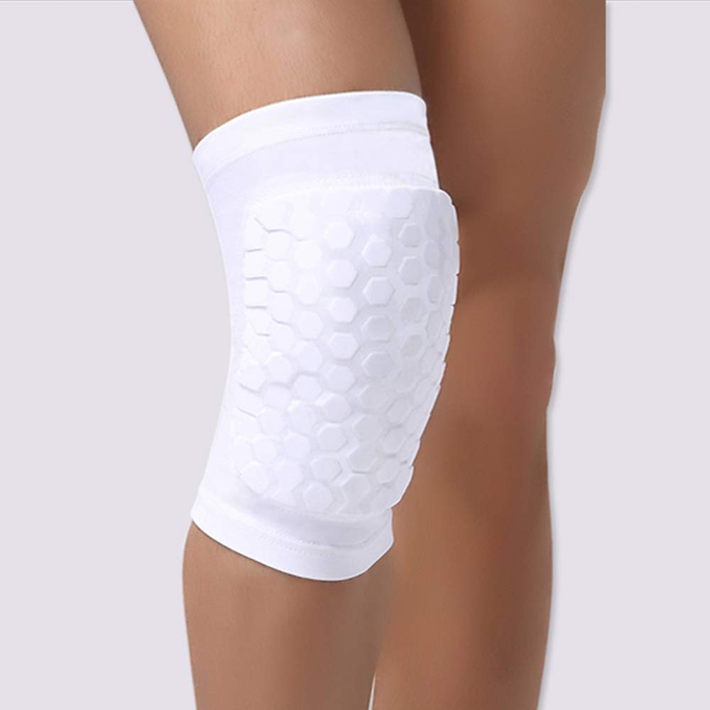 Pisiqi Compression Collision Avoidance Knee Sleeve, 2 Sleeves, White, S