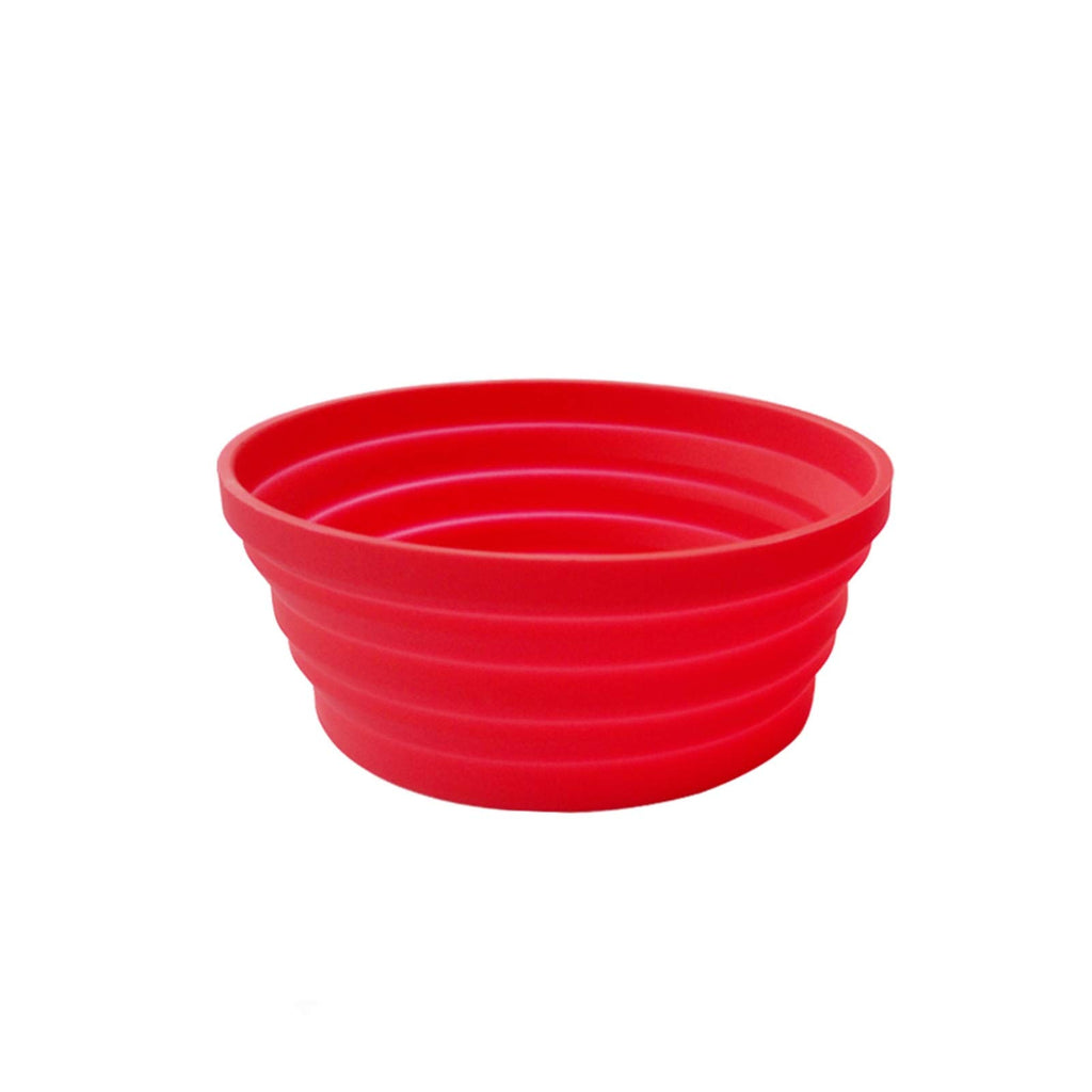 Ecoart Silicone Expandable Collapsible Bowl For Travel Camping Hiking (Red(S))