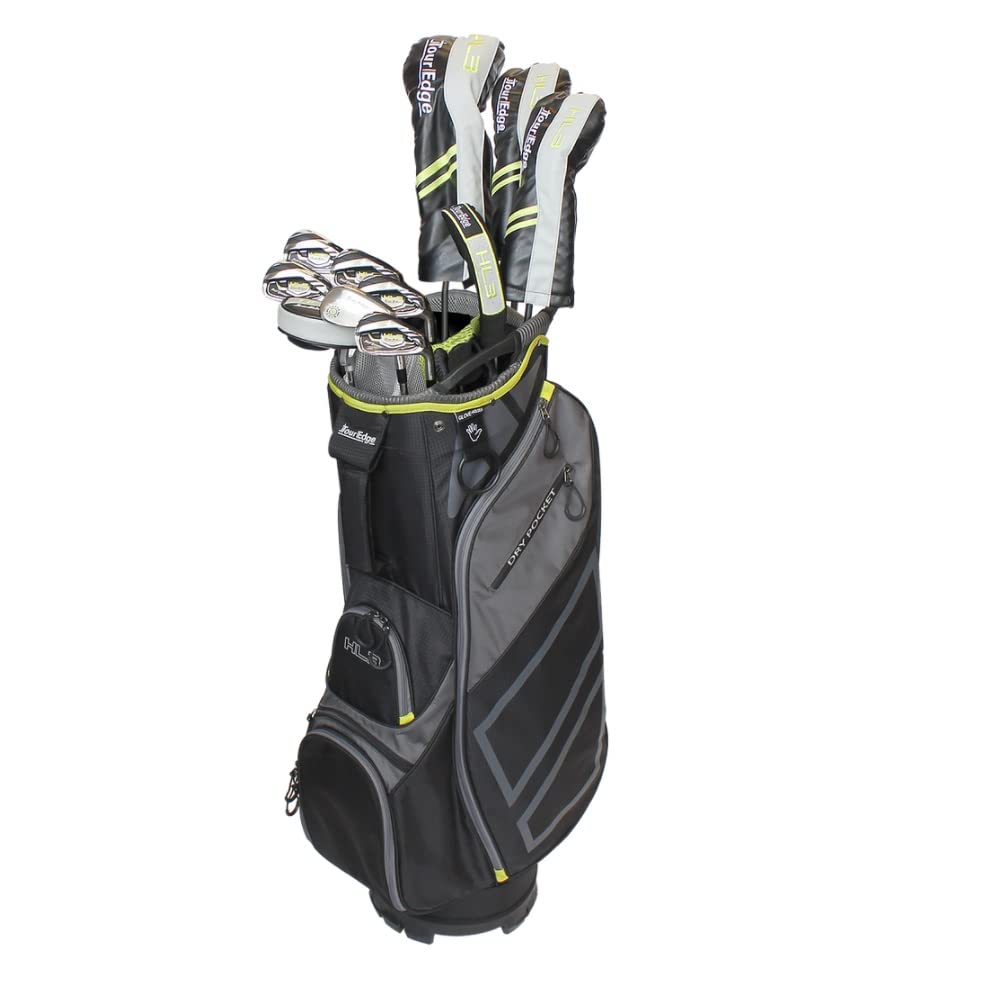Tour Edge Hl3 To-Go Mens Complete Golf Set Senior-Graphite-Rh, Black/Grey/Green (Hksrga10.B)