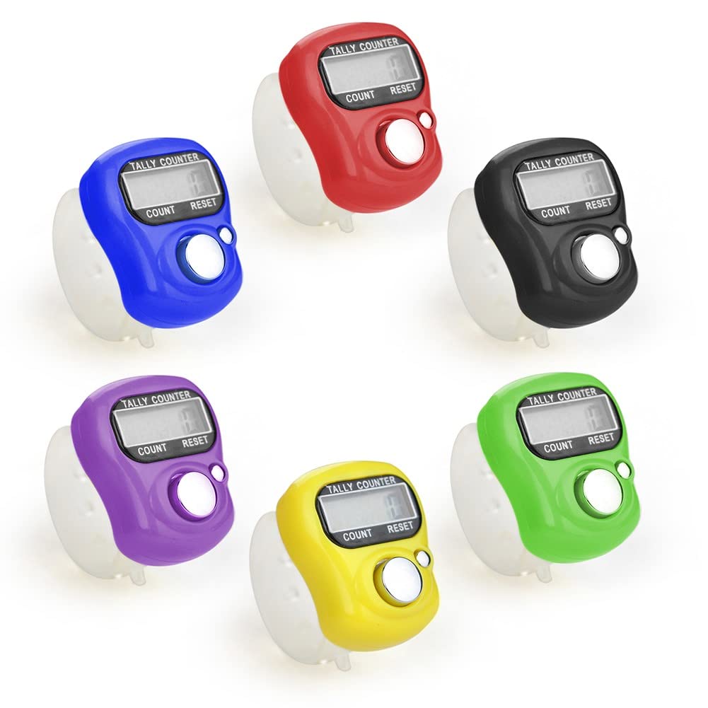 Electronic Finger Counter,4-Pack Case Resettable 5 Digit Lcd Electronic Digital Display Finger Hand Tally Counter Counting For G