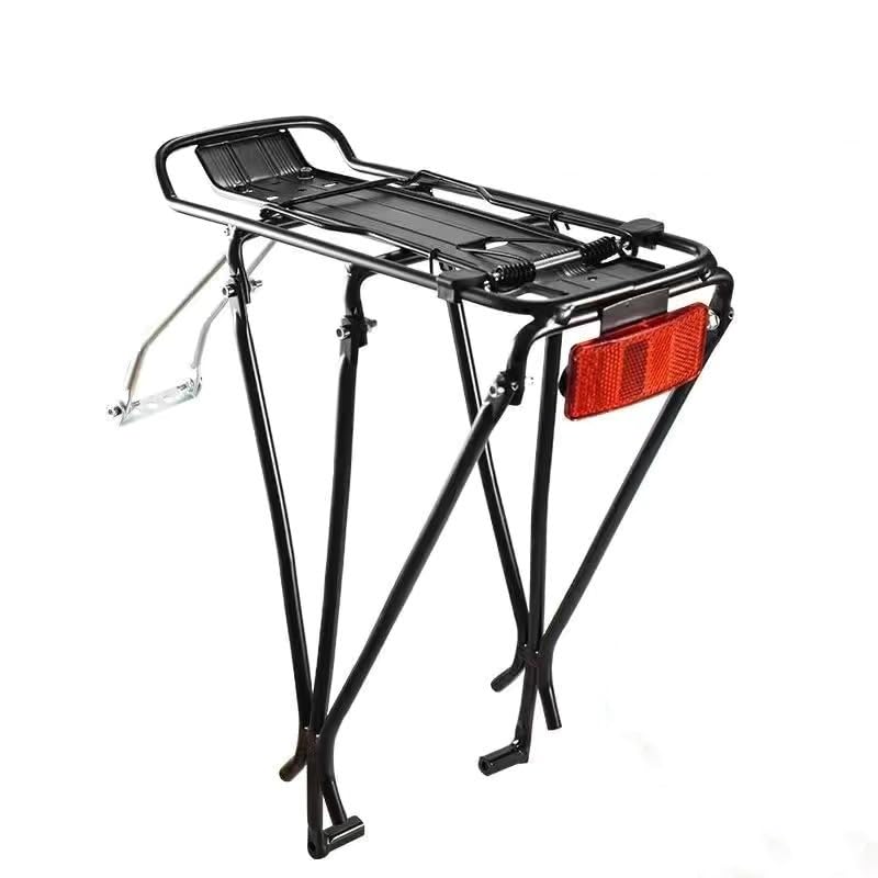 Aluminum Alloy Bicycle Rear Rack, Adjustable Bike Cargo Racks with Reflector, Maximum Load 220lbs