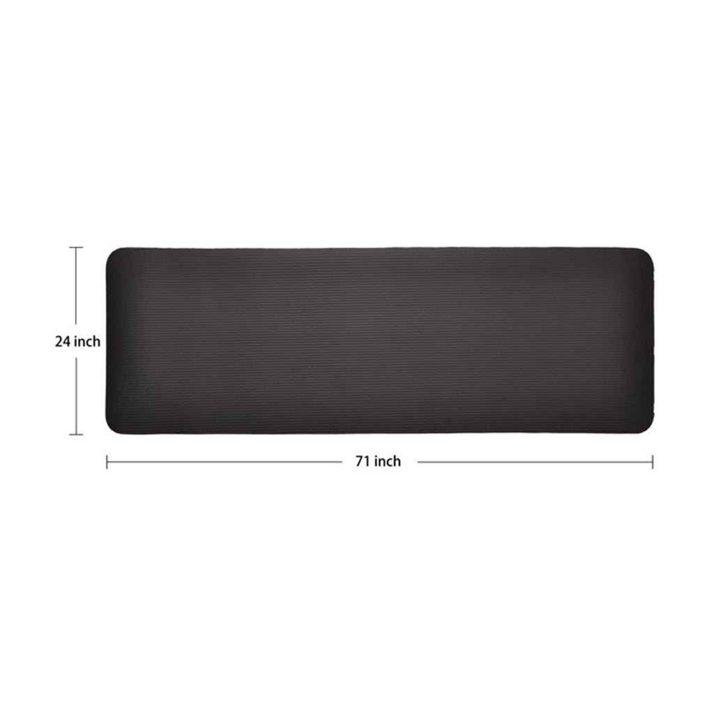 Fitvids All Purpose 1/2-Inch Extra Thick High Density Anti-Tear Exercise Yoga Mat With Carrying Strap, Black