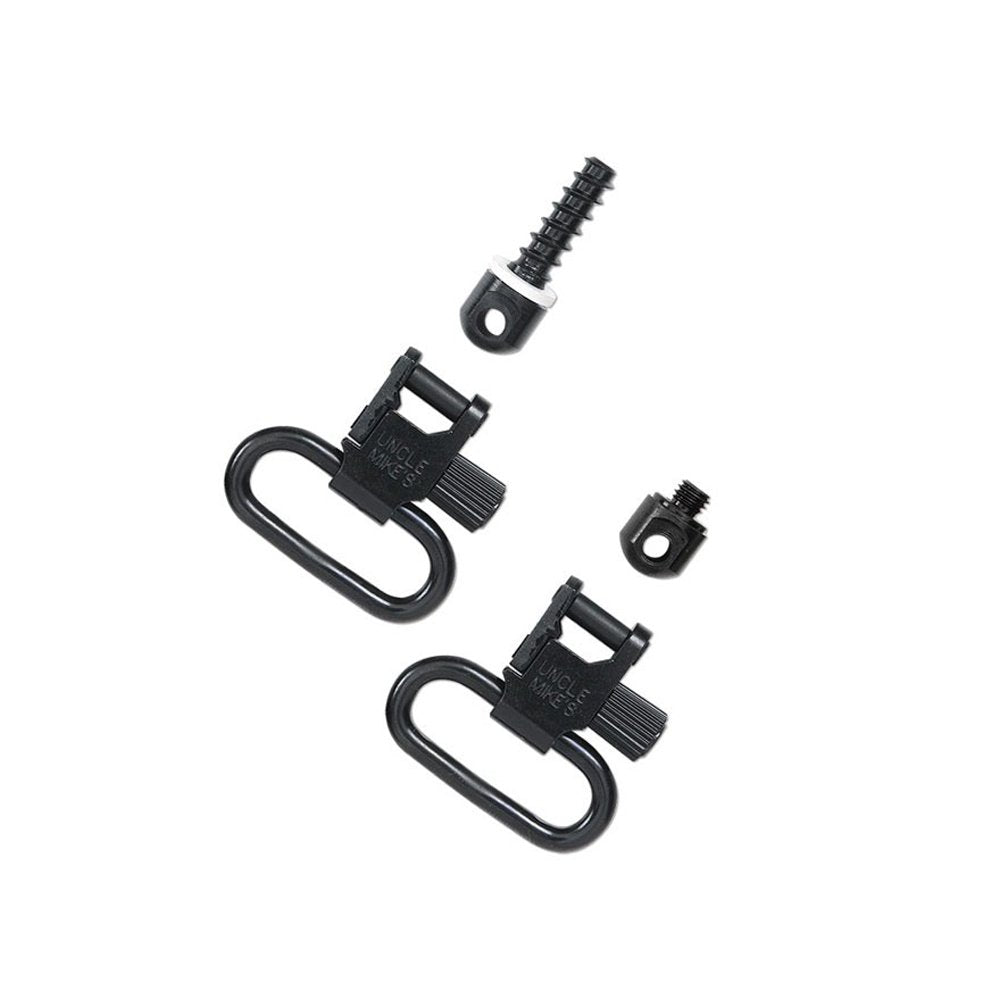 Uncle Mike'S Quick Detachable Fore End Band Style Sling Swivels (Blued, 1-Inch Loop) , Black