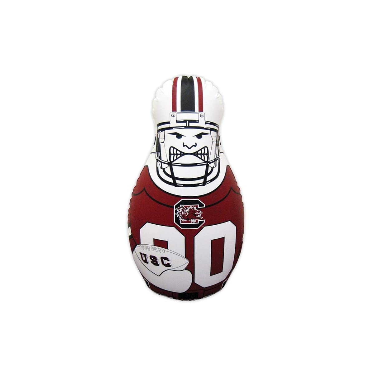 Fremont Die NCAA South Carolina Fighting Gamecocks Bop Bag Inflatable Tackle Buddy Punching Bag, Mini: 12 Tall, Team Colors