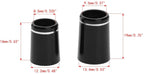 Muxsam 10Pcs .335 Black Golf Tapered Ferrules Compatible For Irons Shaft Universal With Single Silver Ring