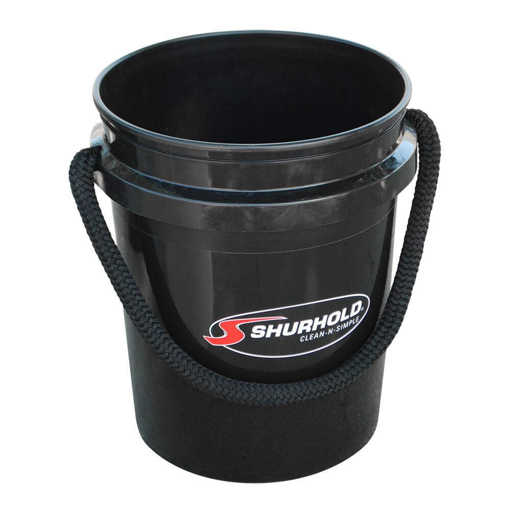 Shurhold Worlds Best Rope Handle Bucket  5 Gallon  Black