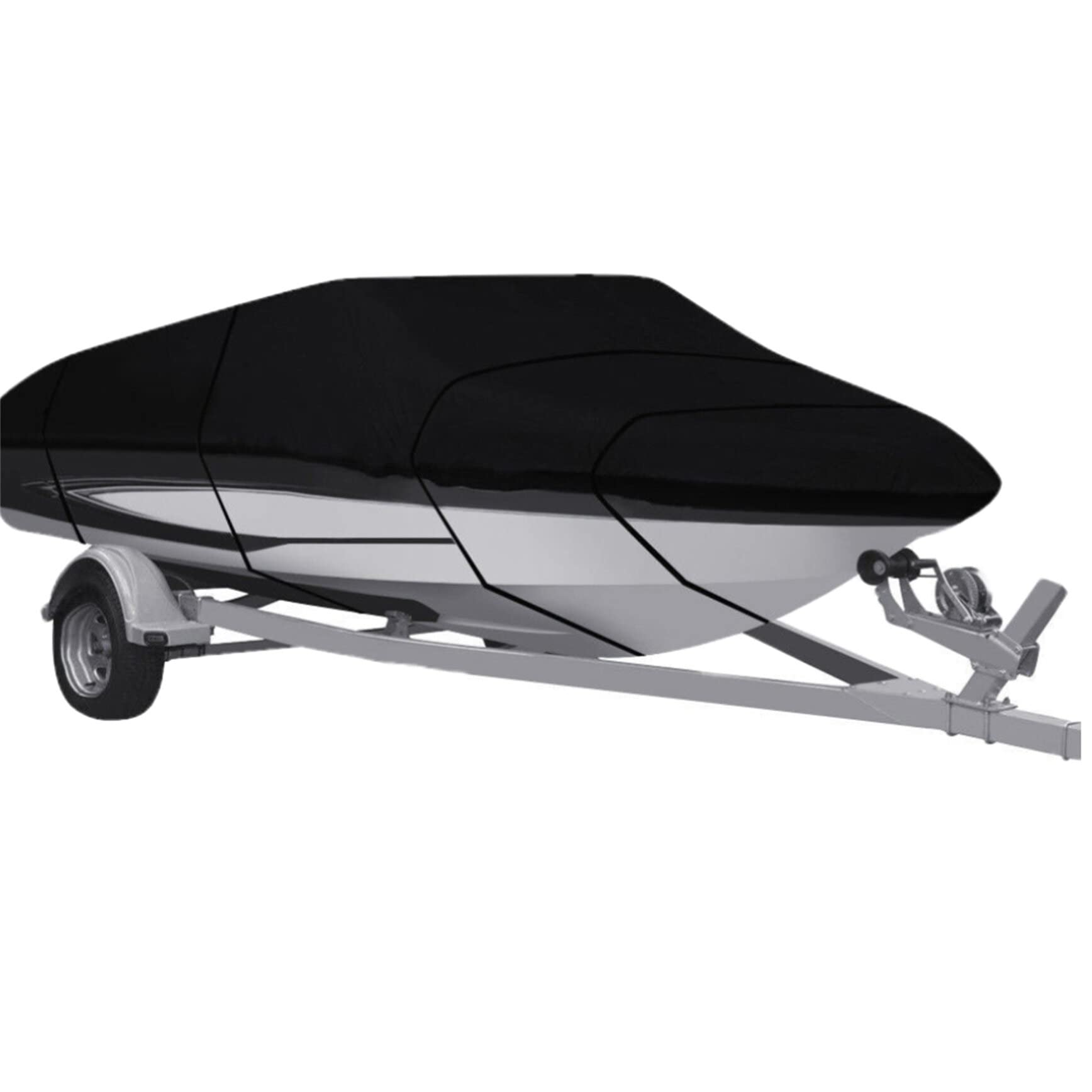 Ysmn Heavy Duty Boat Cover 210D Replacement For Fishing Runabouts 20-22Ft