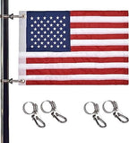 Universal Boat Flag Marine 12''X18'' With 4 Boat Flag Pole Kits Usa Flag With 50 Embroidered Stars American Boat Flag
