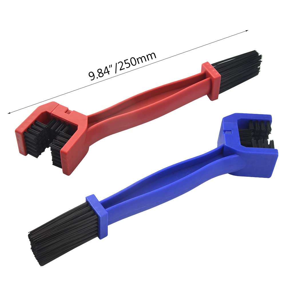 Wmycongcong 2 Pcs Motorcycle Bicycle Chain Cleaning Tool Chain Washer Cleaner Crankset Brush Mountain Bike Maintain Cleaning Too