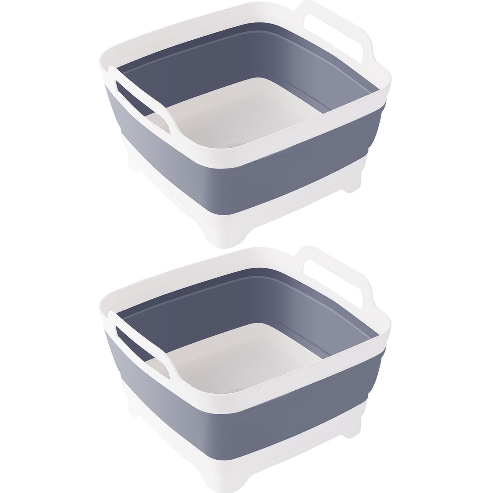 Detsuk Collapsible Dish Tub 2X9L-Collapsible Basin Bucket Portable Sink-Outdoor Multiuse Foldable Sink Tub Wash Dish Basin For K