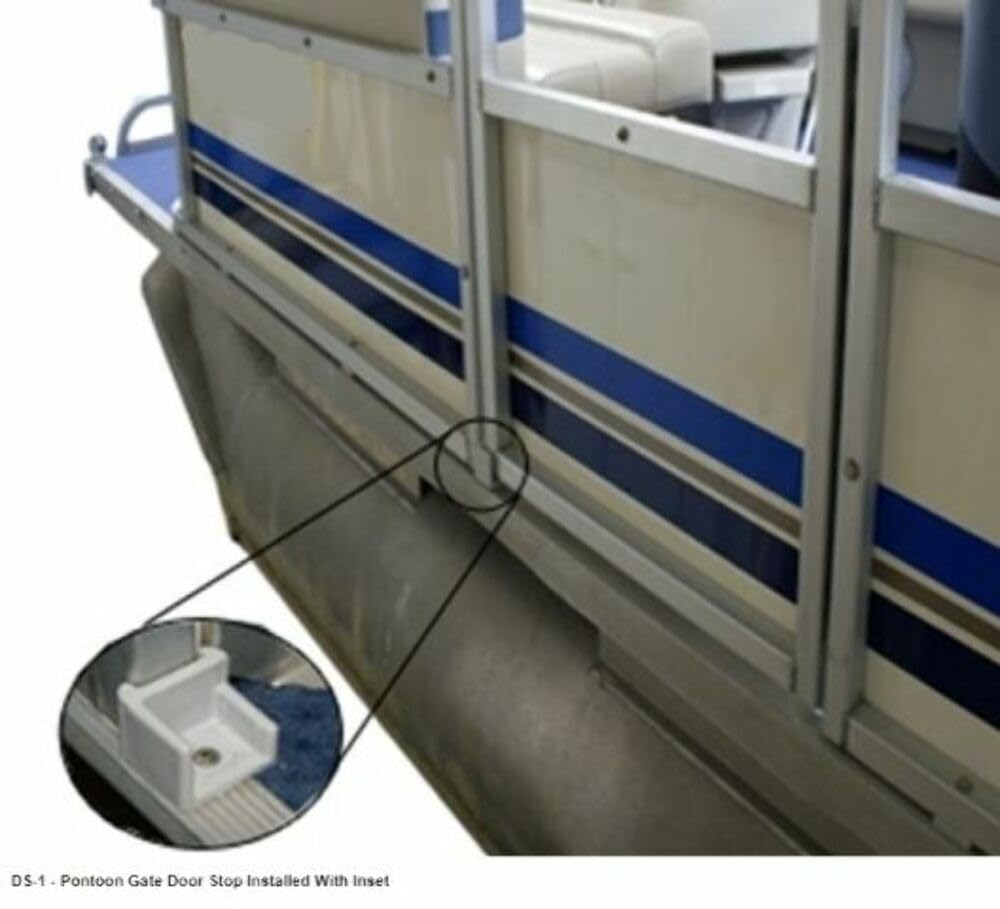 T-H Marine Ds-1R-Dp Pontoon Door Stop - Right Hinge,Gray