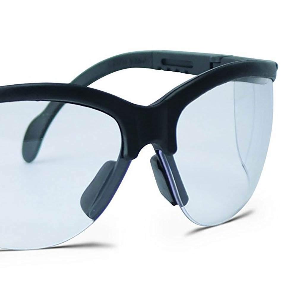 Walker'S Sport High-Grade Polycarbonate Lenses Half Frame Soft Rubber Nose Piece Adjustable Safety Shooting Glasses, Clear
