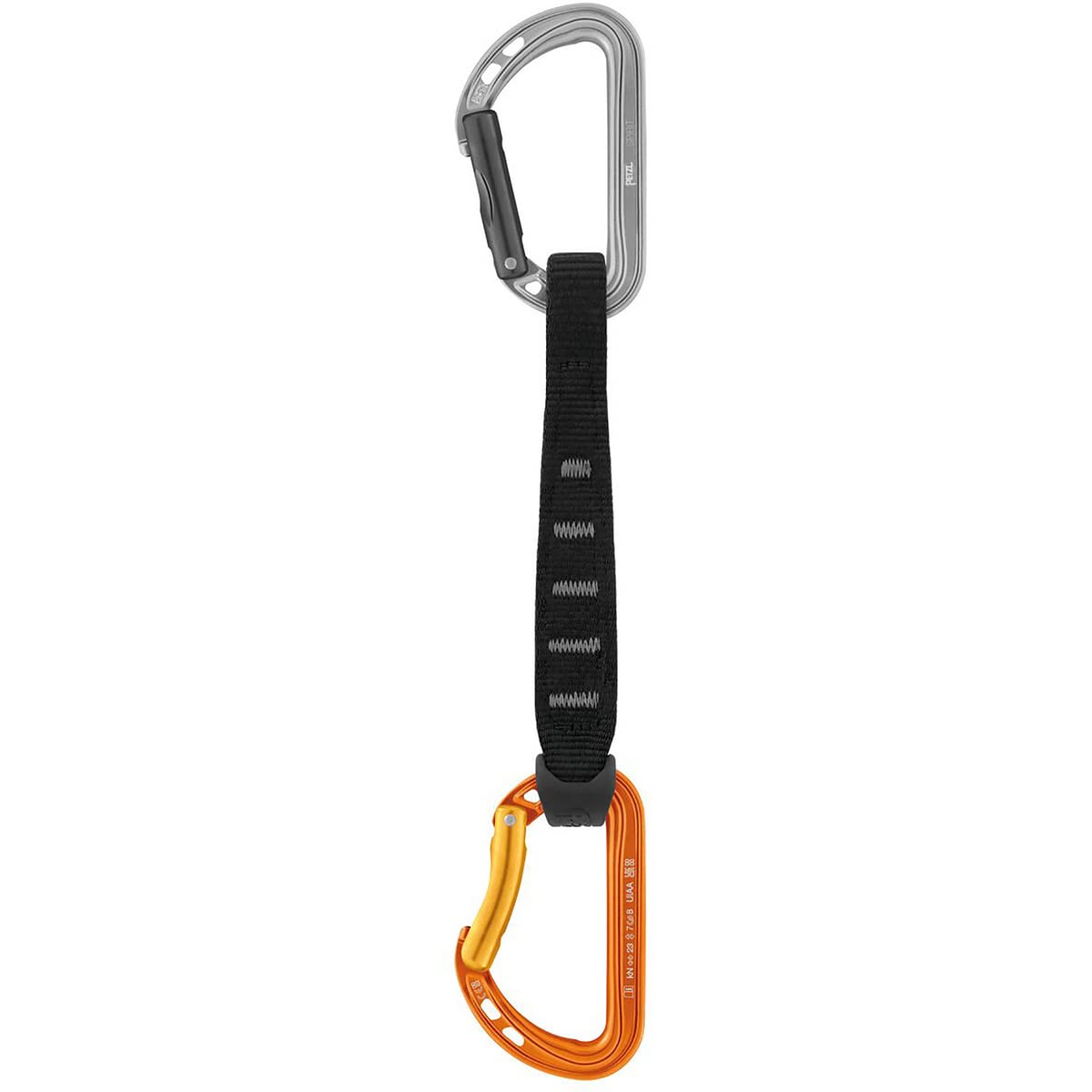 Petzl Spirit Express Quickdraw - Durable, Lightweight Quickdraw for Sport Climbing - One Color - 17 cm