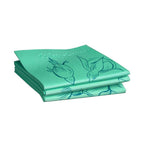 Folding Yoga Mat (Thickness: 4Mm; Folded Size: 29Cm X 30.5 Cm X 5Cm) And Tote - Mat Design: Wandering Elephants - Color: Azure G