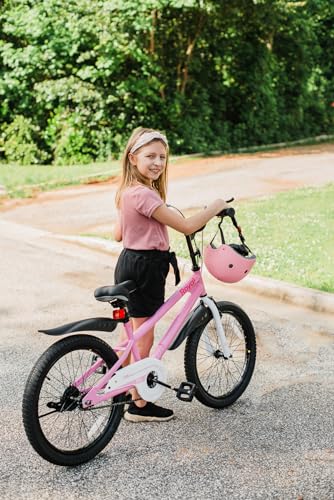 RoyalBaby Freestyle 7 Kids Bike 20 Inch Wheel Teens Bicycle Girls Ages 6-10 Years, Kickstand and Water Bottle Included, Pink