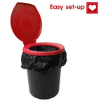 Portable Toilet Seat For 5 Gallon Bucket Emergency Outdoor Camping Snap On Luggable Loo Toilet Cover For Adults And Kids Red