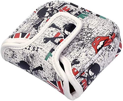 Gooaction Golf Club Mallet Putter Cover Magnetic Closure Red British England Uk Flag Pattern Synthetic Leather Creative Golf Put