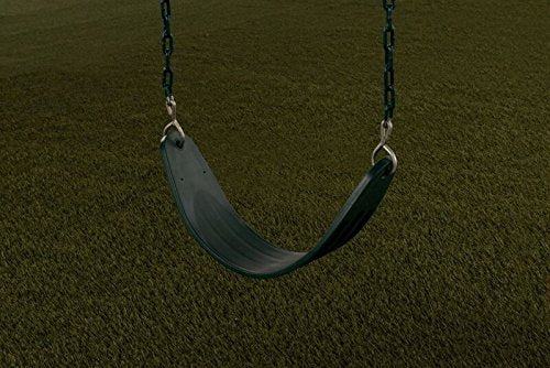 Ultimate Swing Seat With Chains, Green | 250Lb Capacity | 58'' Zinc-Plated Chain W/Vinyl Coating | Fully Assembled, Easy Install