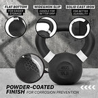 Yes4All Powder Coated Cast Iron Kettlebell Pair White - 4 Kg / 9 Lb Strength Training Kettlebells Weight Set For Full Body Worko