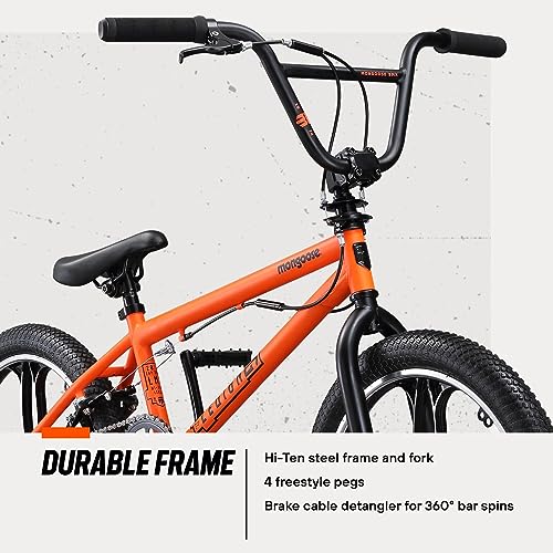 Mongoose Legion Mag Kids Freestyle Sidewalk BMX Bike, Beginner Riders, Girls and Boys, 20-Inch Stylish Aluminum Mag Wheels With
