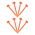 Beach Tent Stakes Canopy Anchors Canopy Stakes Heavy Duty Screw Shape 10 Inch - 8 Pack Orange