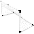 K-Roo Sports 2-Pack Youth Soccer Goals With Soccer Ball And Pump | Portable Goals With Nets And 6'' Ball With Pump | Kids Activi