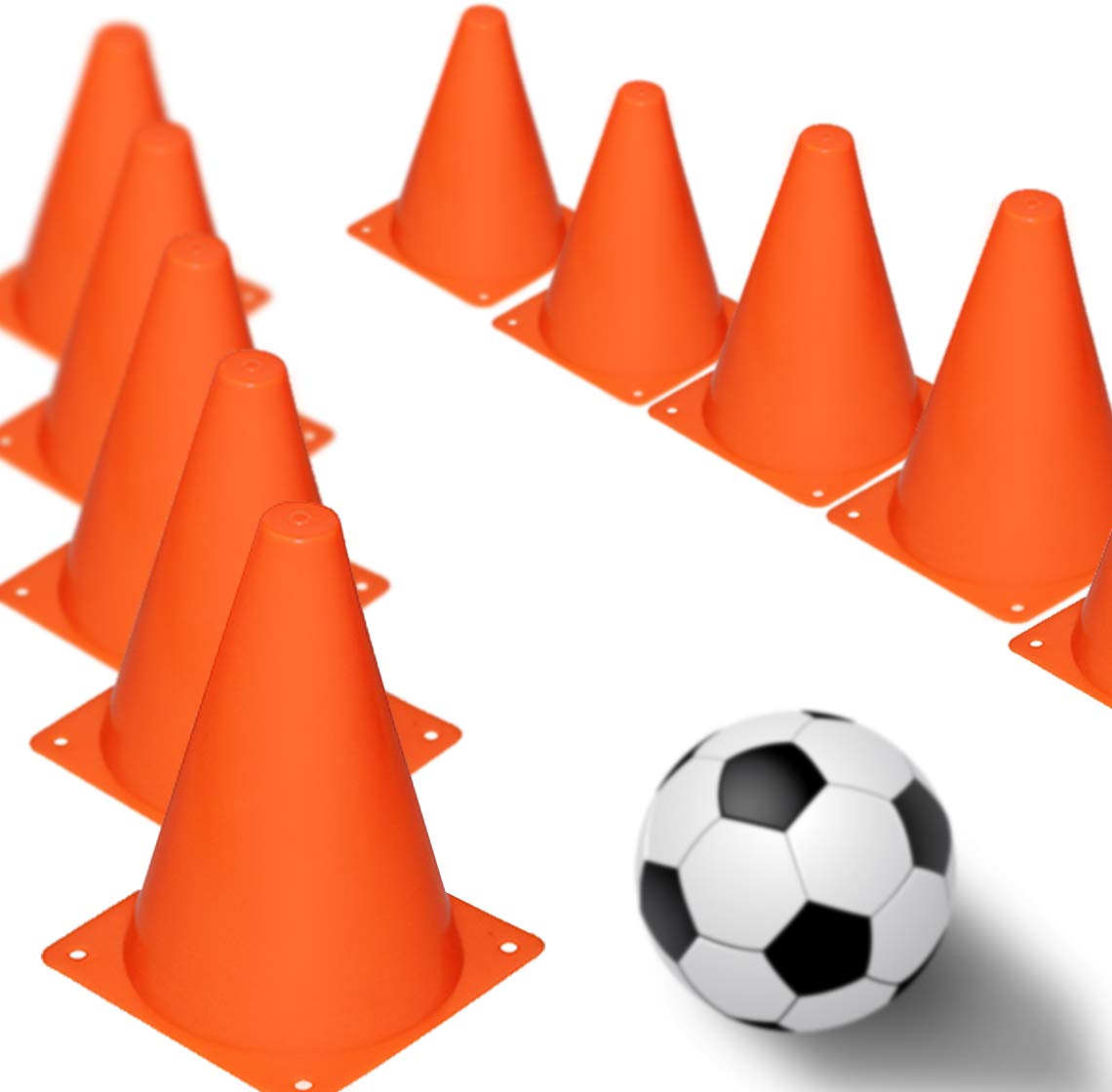 Novelty Place Multipurpose Training Cones (Set Of 12), Soft & Durable Traffic Cone For Safety, Agility, Soccer, Football & Other