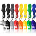 Tima 10 Packs Coaches Referee Whistles with Lanyards, 9 Colorful Plastic and 1 Stainless Steel Metal Whistle for Football Sports
