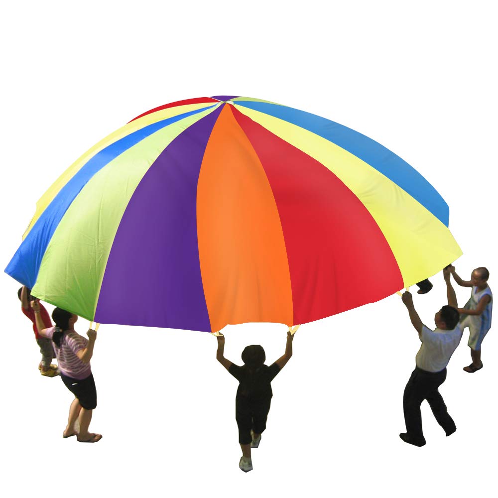 Sonyabecca Play Parachute For Kids Tent Cooperative Team Building Games Birthday Gift (20Ft)