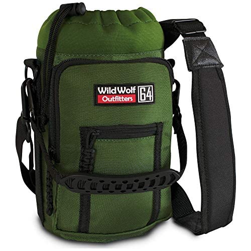 Wild Wolf Outfitters Water Bottle Holder for 64oz Bottles Green - Carry, Protect and Insulate Your Best Flask with This Military
